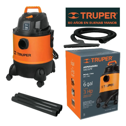 Aspiradora Sopladora Truper 3hp 6gl Liquido Sólidos Profesio | Envío gratis