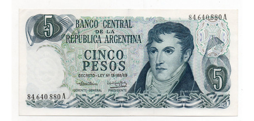 Argentina Billete 5 Pesos Ley Bottero 2327