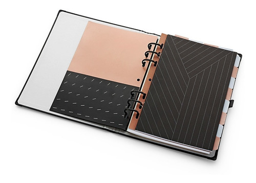 Imagem 3 de 5 de Planner Coleção Noir Traço - 6 Argolas - A5