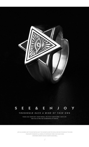 El Anillo Masculino Del Ojo De Horus Ajusta El Ojo De Dios