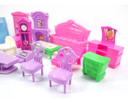 Set De Juegos Para Casas De Muñecas, 22 Unidades, Muebles De