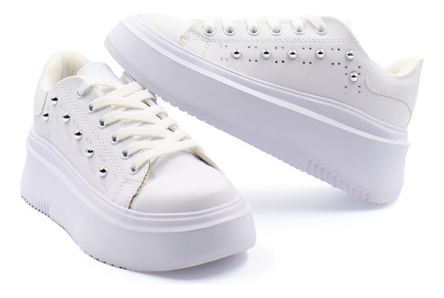 Tenis Casual De Plataforma Ancha Bajito-43m