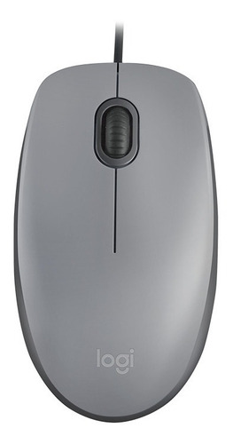 Mouse Alambrico Usb Logitech M110 Grey Silencioso Color Gris