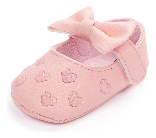 Zapatos De Bebé De Piel Sintética Unisex Con Lazo, Suela Sua