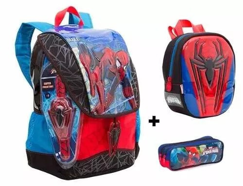 Kit Mochila Homem Aranha Costa G Spider Man 17z Sestini 2017