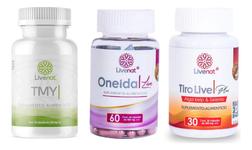 Kit Femn Hormonal Oneida + Tirolive + Tmy Control Peso Sabor Sin Sabor