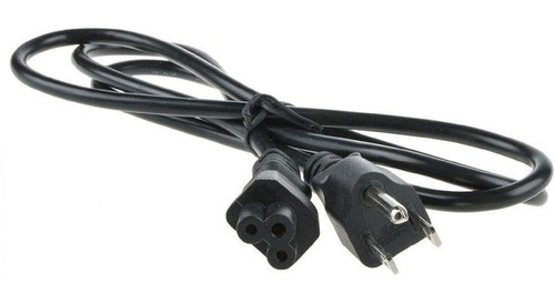 Imagen 2 de 8 de Cable De Poder Corriente Trebol Para Cargador Portatil 1.5m