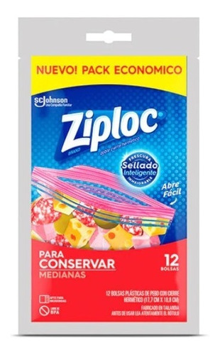 Bolsas Para Conservar Medianas Ziploc 12u