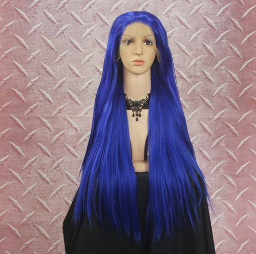 Peruca Lace Front Ucrânia Azul Blue - Wig Up 