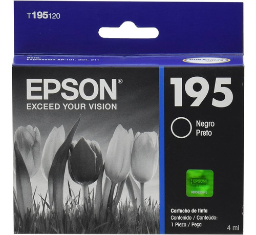 Cartucho Tinta Epson 195 Negro Original T195120 Xp101/201 