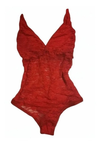 Body Encaje Rojo Sexy Talle Grande 