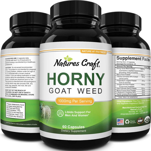 Horny Goat Weed Extracto De Hierbas Complejo Para Hombr