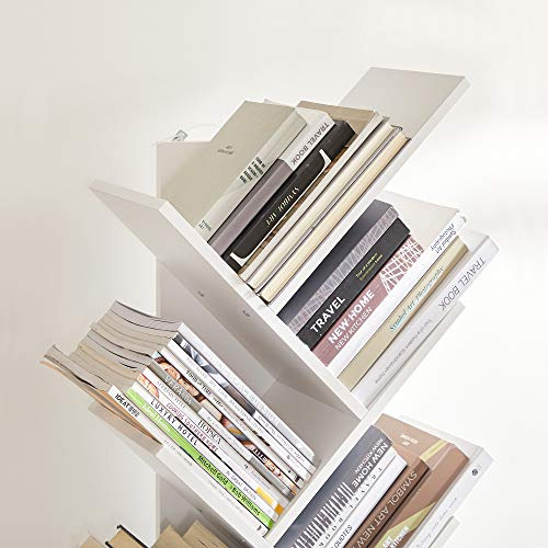 Vasagle Tree Bookshelf, Estantería De Esquina De 8 Niveles Q