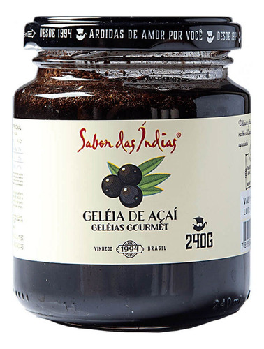 Geleia De Açaí Sabor Das Índias 240g