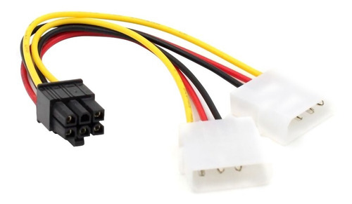 Adaptador 6 Pines A 2 Molex Para Placa Video