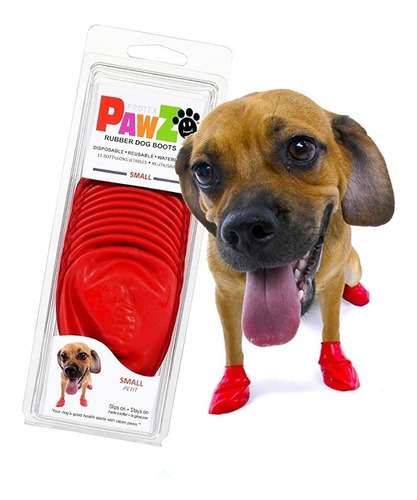 Sapatinho P/ Pet Cachorro Pawz Bota Vermelha Tam P - 4un