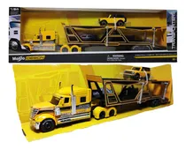 Comprar Maisto Trailer International Lonestar Lowboy Escala 1:64 Amarillo