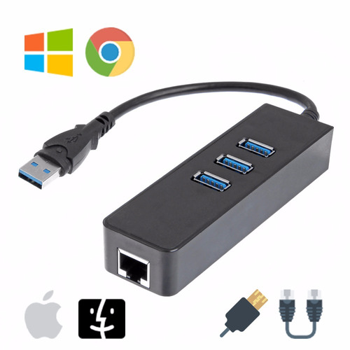 Adaptador Red Hub Usb 3.0 Ethernet Macbook Tablet Lan