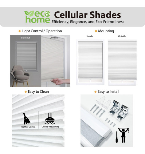 Muebles Dez Inaldo 1.5 Blackout Cellular Shade, 23w X 48h, C