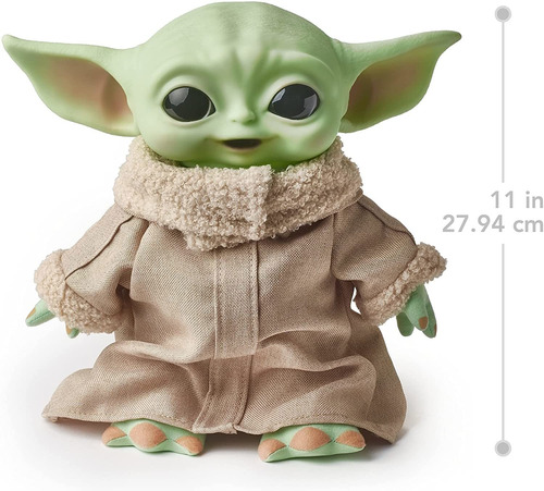 Imagen 3 de 8 de Peluche Star Wars Bebé Yoda Sonidos + Bolso Original Mattel