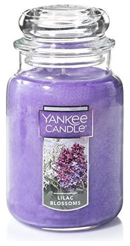 Yankee Candle Frasco Grande De Velas Flores De Color Lila.