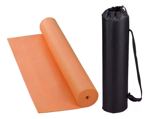 Kit Colchoneta Mat 6 Mm + Funda Yoga Pilates Fitness Sticky