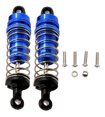 Amortiguador De 80mm Apto Para 1/14 Wltoys 144001 Rc Azul