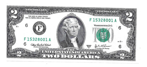 Liquido Billete De U.s.a.  2 Dólars 2003 Unc