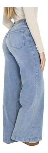 Mega Wide Leg Jean Rígido Palazzo Mujer