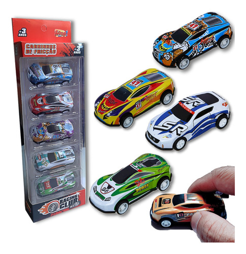 Carrinhos Brinquedo Pequeno Miniatura Carros Fricção Corrida