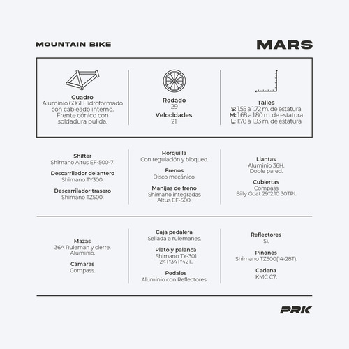Mountain Bike Mars R29 21v