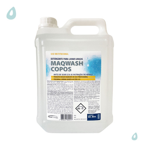 Maq-wash Copos 5l - Detergente Para Máquina De Lavar Louças