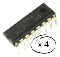Comprar Pack X 4 Hlf Tl494 Dip-16 Circuito Pwm Controlador 16 Pines