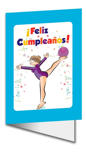 Gimnasia Artística Pack De 2 Tarjetas De Feliz Cumpleaños