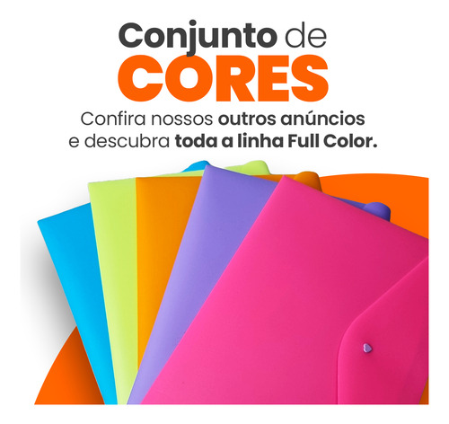 Kit 10 Envelopes Com Botão A4 Fullcolor Resistentes