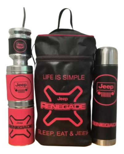 Equipo De Mate Set Matero Completo Jeep. Ecocuero