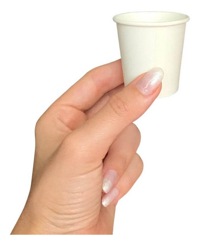 Copo Papel Branco 60ml Biodegradável Térmico - Pct 100un