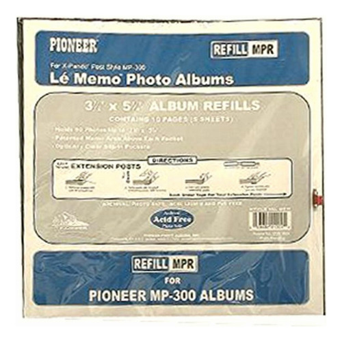 Pioneer Memo Recambio De Álbum De Bolsillo Para Mp-300, 3