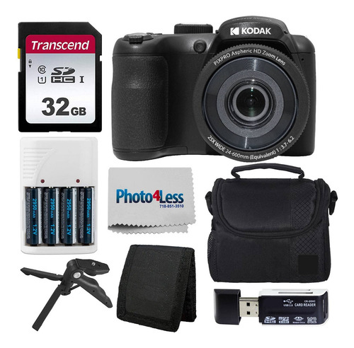 Kodak Pixpro Az255 - Kit De Cámara Digital (negro) + Funda. Color Negro