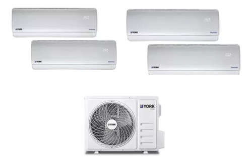 Multi Split York Inverter 4x 3500 W + Cond 12.000 W F/c Wifi