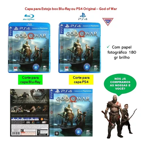 Porta jogos para PS3/PS4 God of War (Branco)