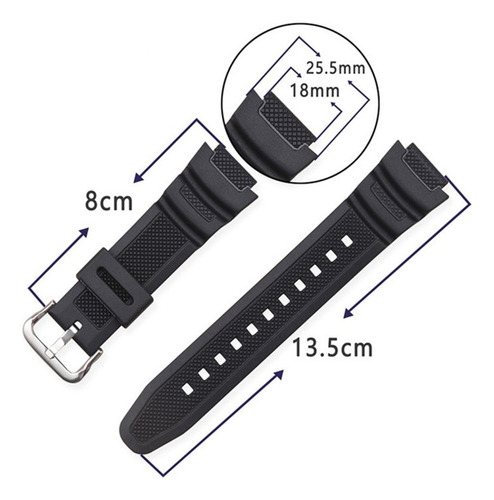 2 Correas For Casio W218h W-218h W-218b W-218hc W-218hd