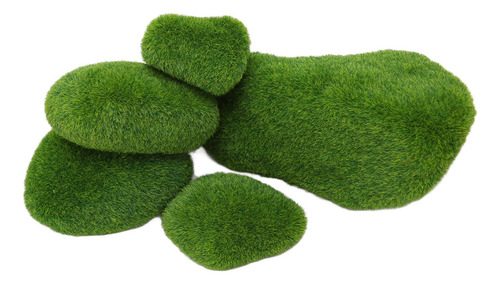 Piedras Verdes Cubiertas De Musgo, Rocas Artificiales Decora