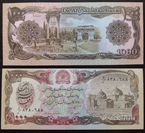 Billete De Afganistán De 1000 Afghanis Año 1991 Sin Circular