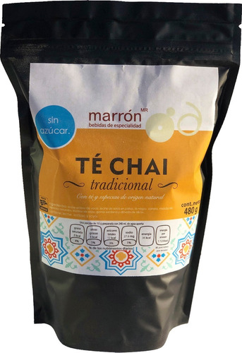 Té Chai Latte Tradicional Cero Azúcar, 480 G. Marrón 86