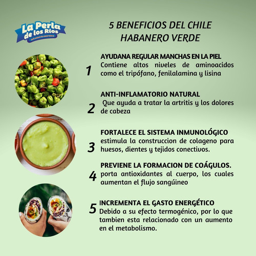 Imagen 3 de 9 de Salsa Habanera Verde La Perla De Los Rios Cont Neto 10pz