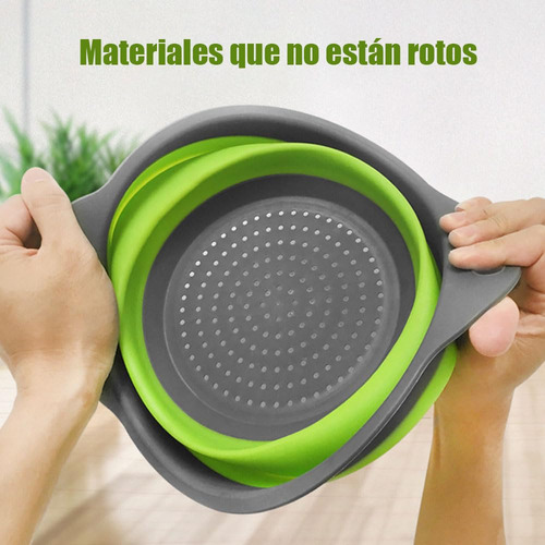 Juego De 3 Coladores De Cocina Plegables De Silicona Para