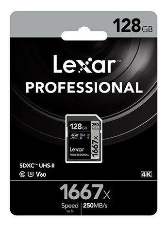 Memoria Lexar 128 Gb Professional 1667x 250 Mb/s Sdxc Uhs-ii