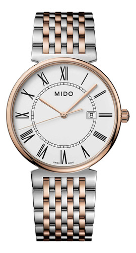 Reloj Mido Dorada Bicolor Blanco