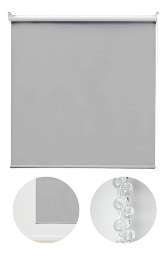 Persiana Enrollable Cortina Roller Lisa Colores 100 X 180cm Gris